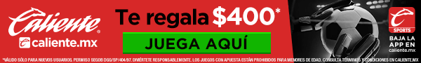 Caliente $400 pesos - Registro Banner