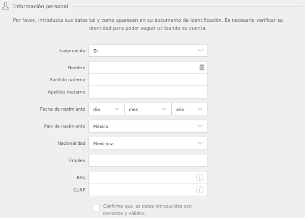 Bet365 México - Formulario de Registro