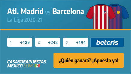 Apuestas Atlético Madrid vs. Barcelona - LaLiga 21/11/20