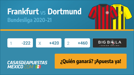 Apuestas Pronósticos Frankfurt vs. Dortmund - Bundesliga 05/12/20