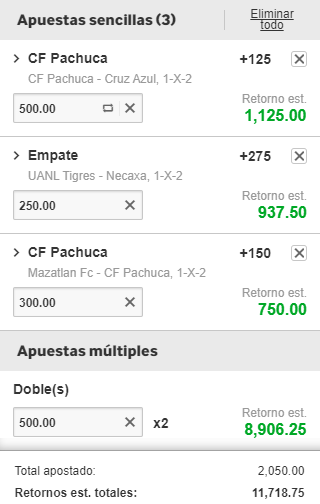 Betway Apuestas Acumuladas para México