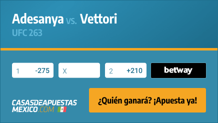 Apuestas y Pronósticos - Adesanya vs. Vettori 2 - UFC 263 - 12/06/21 - Casasdeapuestas-México.com