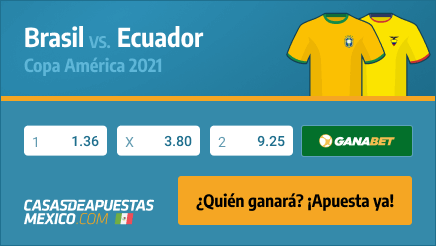 Apuestas Pronósticos Brasil vs. Ecuador - Copa América 2021 27/06/21