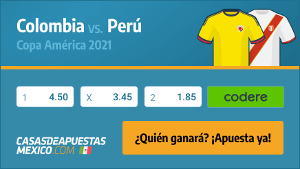 Apuestas y pronósticos - Colombia vs. Perú - 3er Lugar Copa América 2021 - 09/07/21 en casasdeapuestas-mexico.com