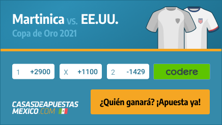 Apuestas y Pronósticos - Martinica vs. Estados Unidos 15/07/21 - Copa de Oro 2021 - Casasdeapuestas-mexico.com