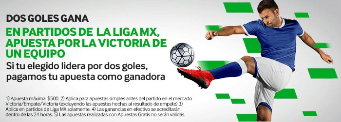 Promo Betway: Liga MX - Dos Goles Gana