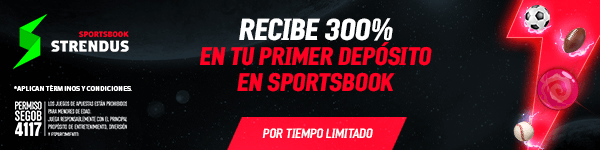 Strendus Banner 300% Bono de apuestas deportivas en México