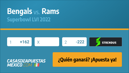 Momios NFL Super Bowl LVI - Bengals vs. Rams en casasdeapuestas-mexico.com