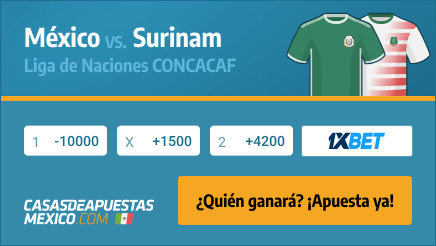 Apuestas Pronósticos México vs. Surinam | Liga de Naciones 12/06/2022